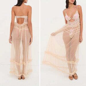 NWT For Love and Lemons Akeria Maxi Slip Dress XXS